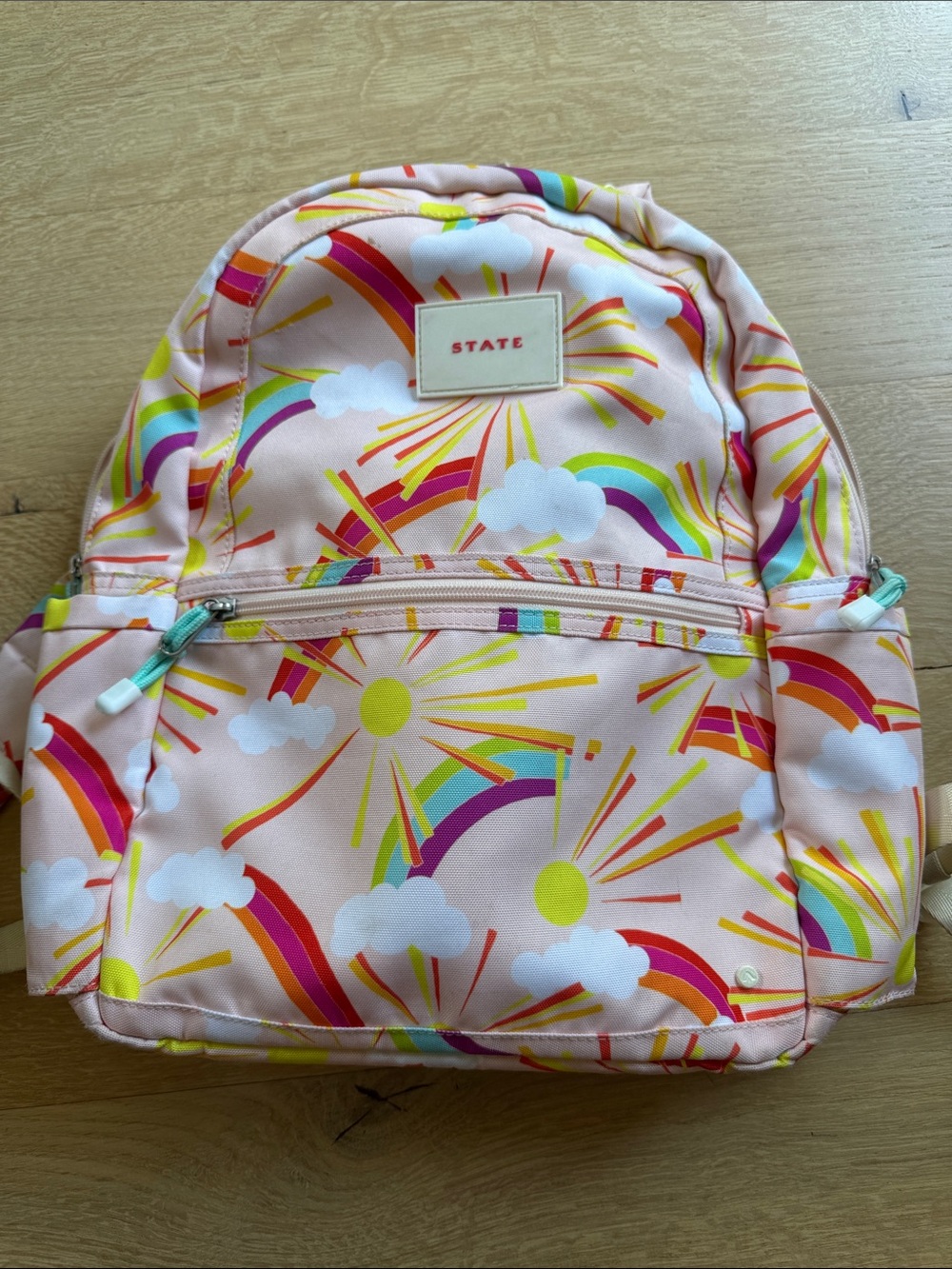 STATE Kids Backpack in Pink with Rainbow Print Mini